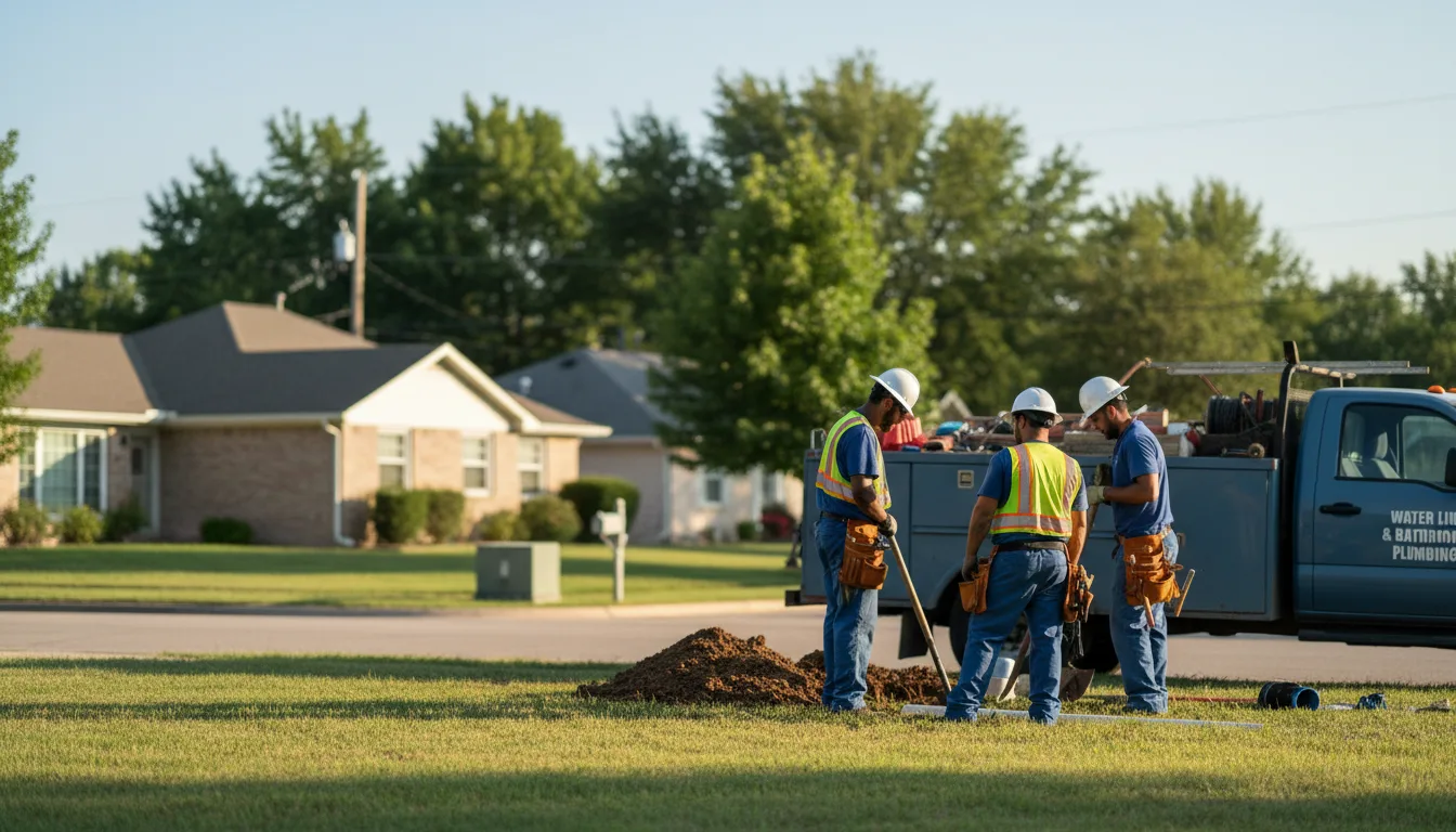Residential water line and bathroom plumbing service in Bono, AR